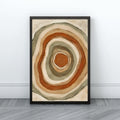 Abstract Organic Rings Wall Art | Neutral Textured Canvas Print