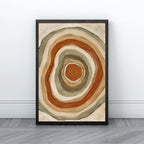 Abstract Organic Rings Wall Art | Neutral Textured Canvas Print