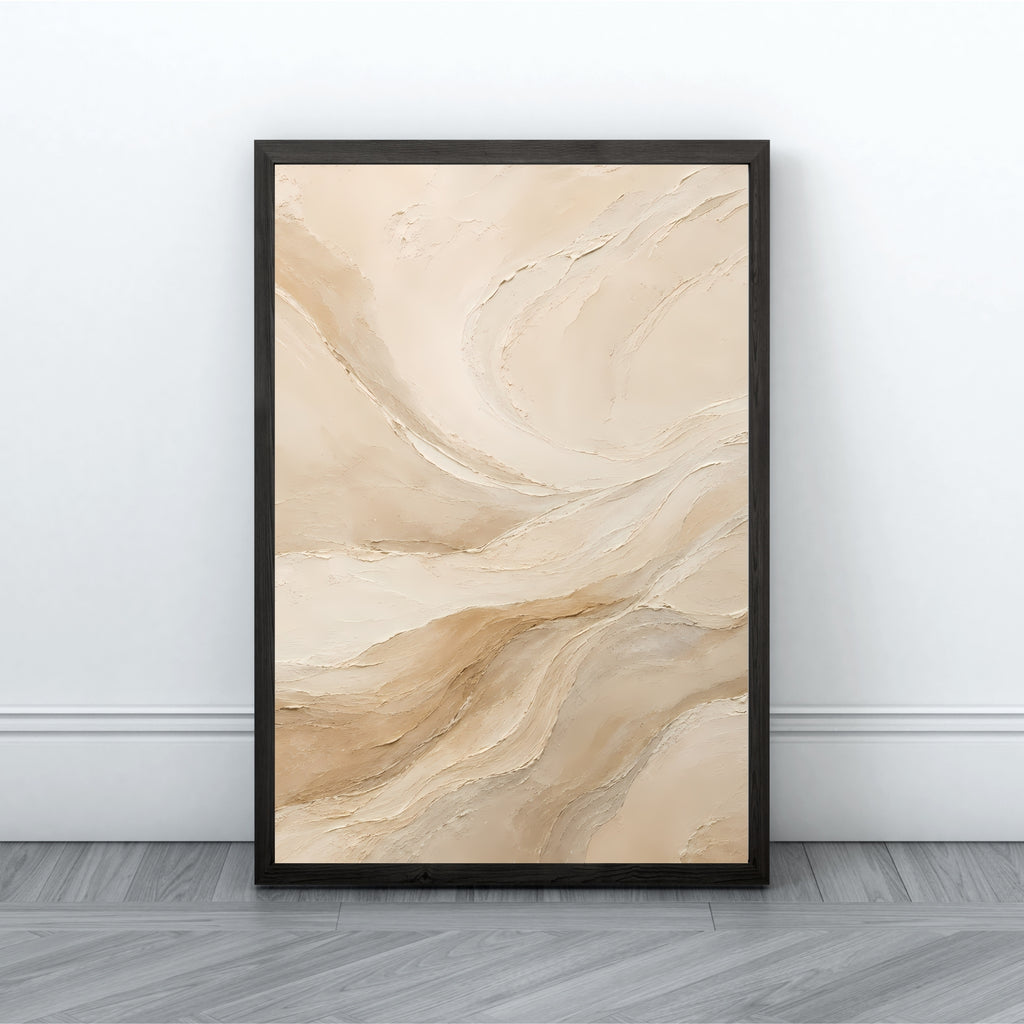 Neutral Abstract Textured Wall Art | Modern Minimalist Canvas Print