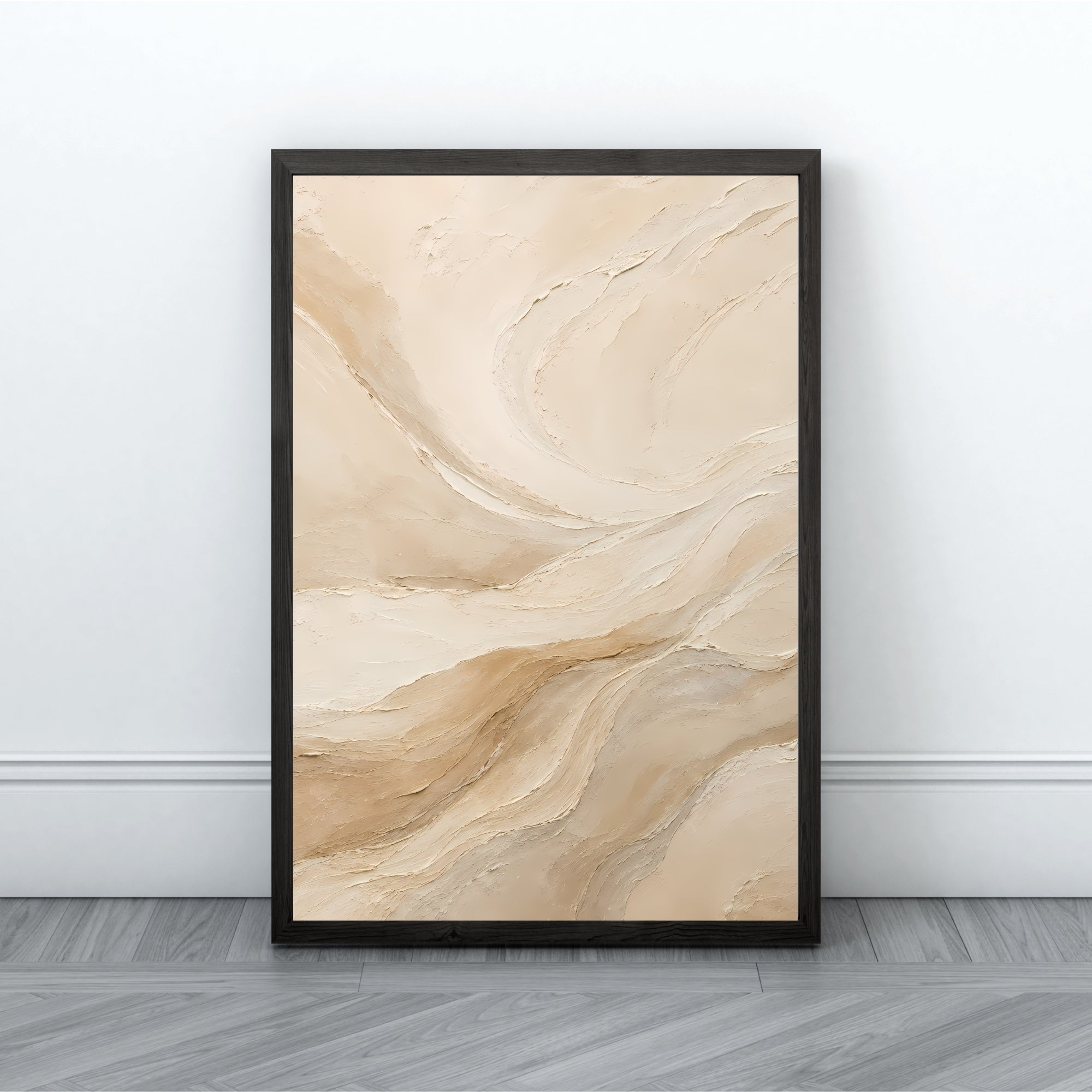 Neutral Abstract Textured Wall Art | Modern Minimalist Canvas Print