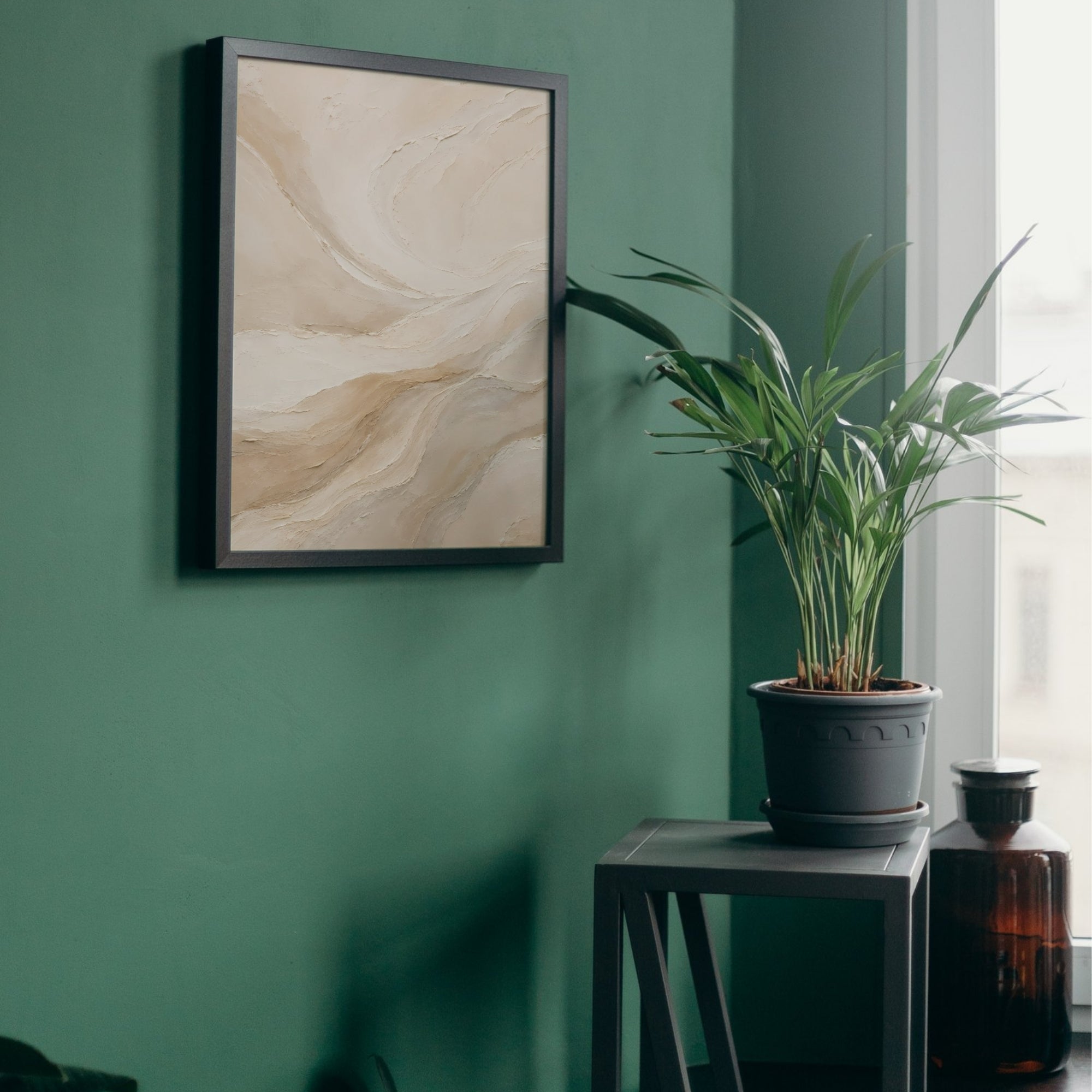 Neutral Abstract Textured Wall Art | Modern Minimalist Canvas Print