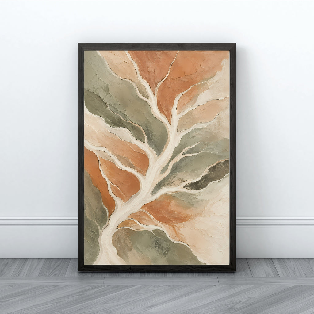 Aerial Abstract Landscape Wall Art | Muted Modern Canvas Decor