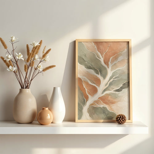 Aerial Abstract Landscape Wall Art | Muted Modern Canvas Decor