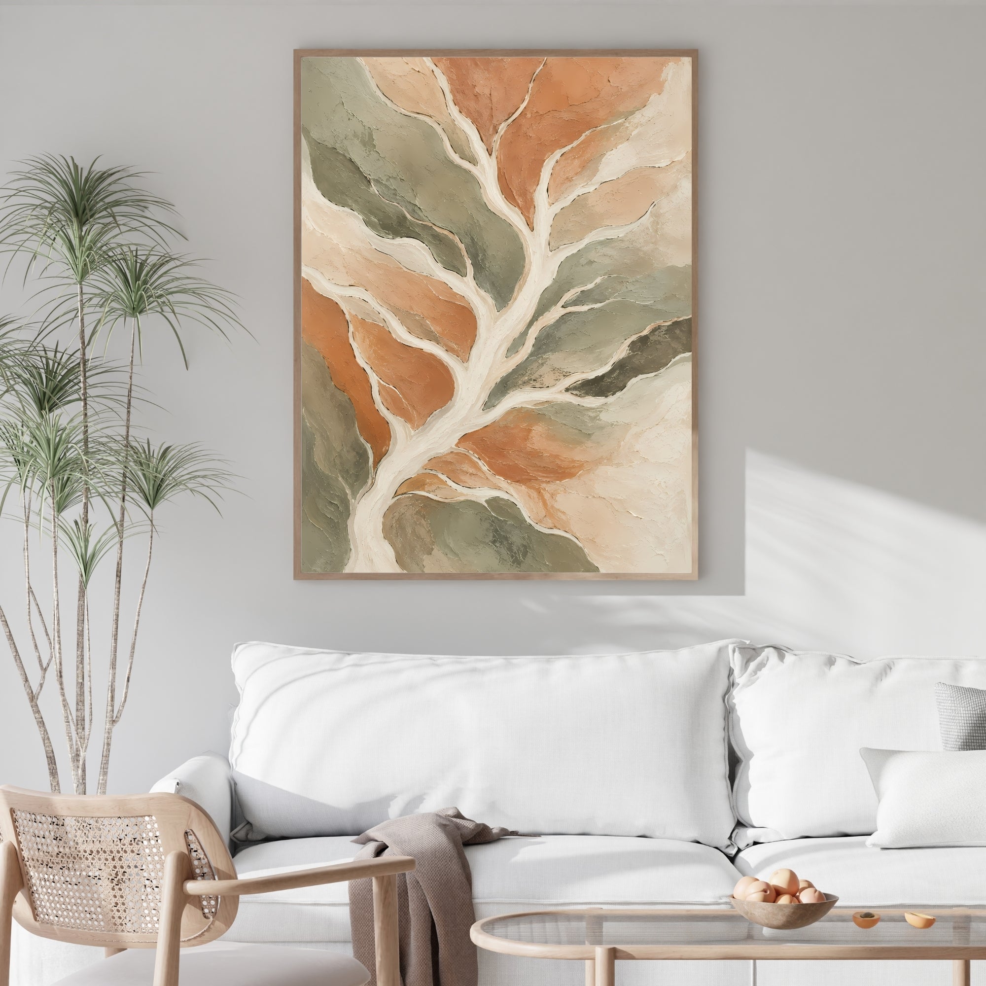 Aerial Abstract Landscape Wall Art | Muted Modern Canvas Decor