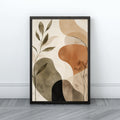 Botanical Abstract Wall Art | Earth Tone Modern Canvas Print