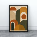 Mid-Century Modern Abstract Wall Art | Geometric Canvas Print