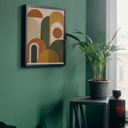 Mid-Century Modern Abstract Wall Art | Geometric Canvas Print