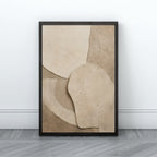 Stone Texture Abstract Wall Art | Neutral Modern Canvas Decor