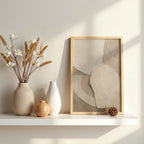 Stone Texture Abstract Wall Art | Neutral Modern Canvas Decor