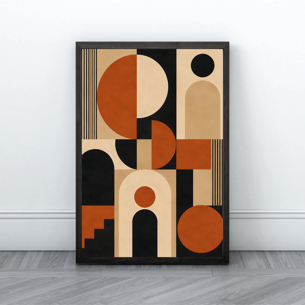 Bauhaus Abstract Wall Art | Geometric Modern Canvas Print