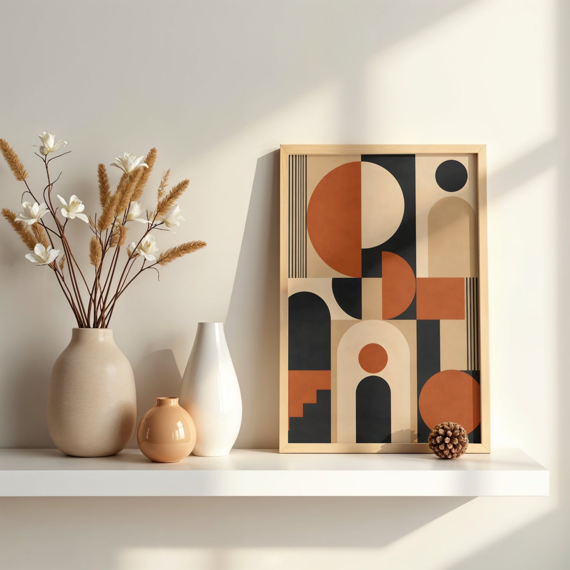 Bauhaus Abstract Wall Art | Geometric Modern Canvas Print