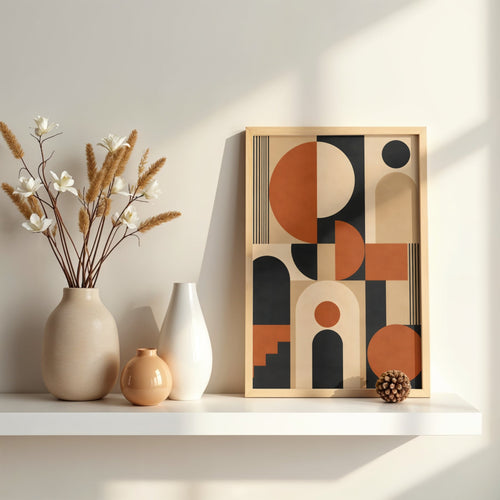 Bauhaus Abstract Wall Art | Geometric Modern Canvas Print