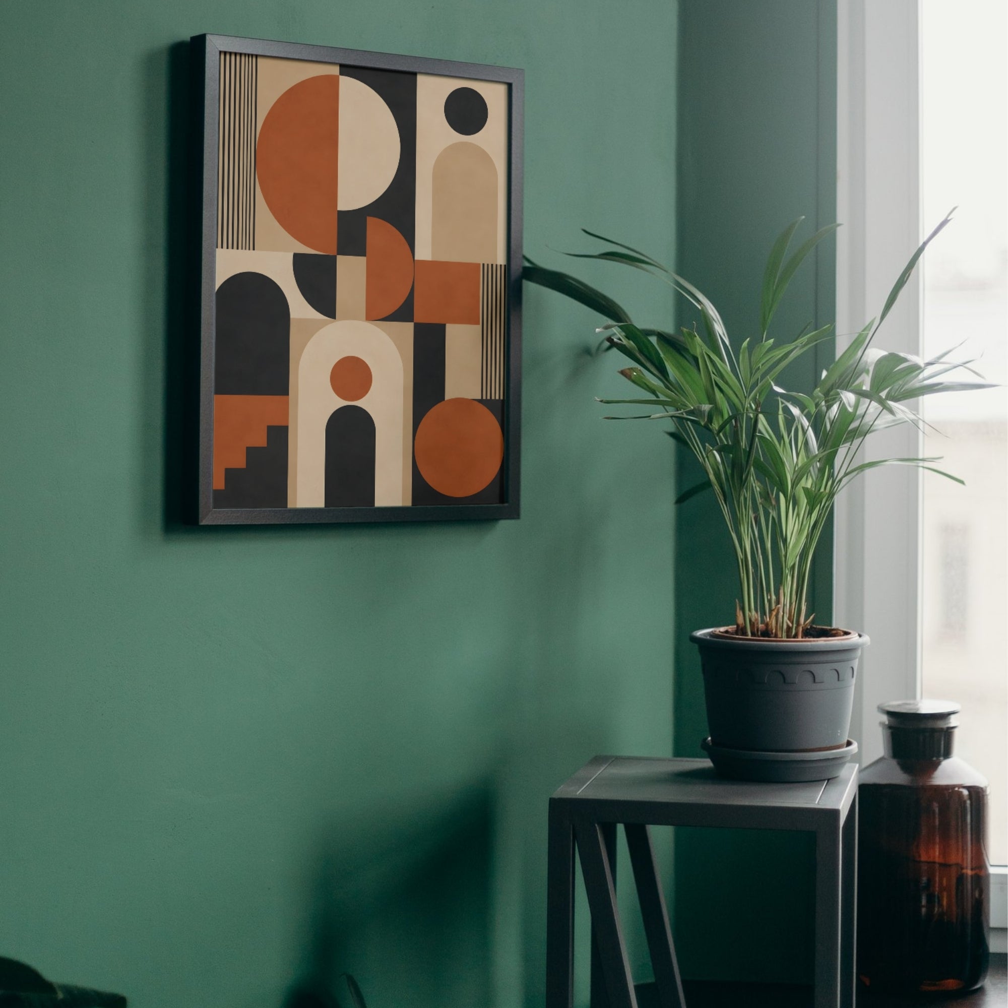 Bauhaus Abstract Wall Art | Geometric Modern Canvas Print