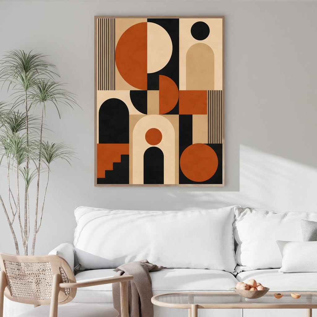 Bauhaus Abstract Wall Art | Geometric Modern Canvas Print