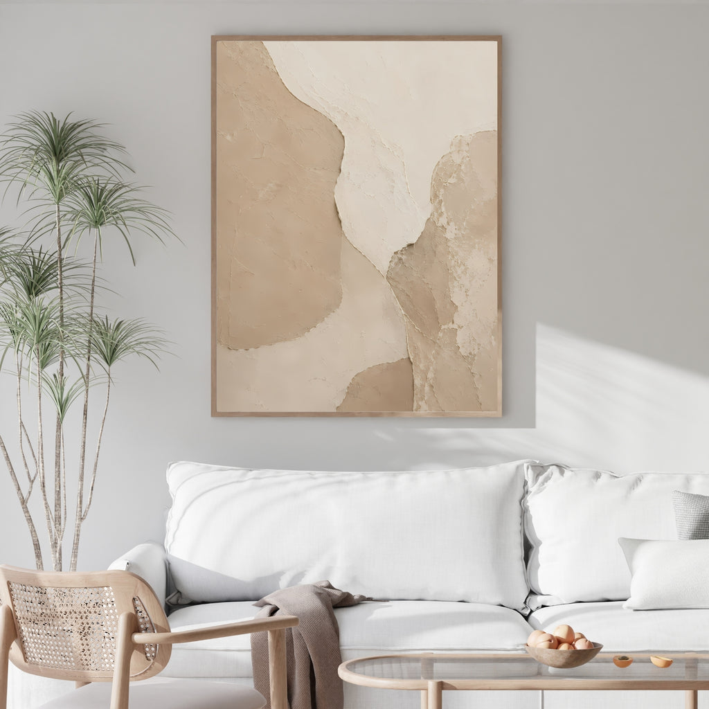Minimalist Textured Wall Art | Neutral Modern Canvas Print