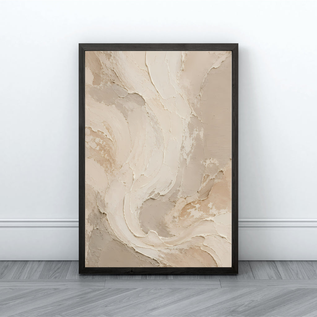 Neutral Abstract Wall Art | Modern Textured Canvas Decor