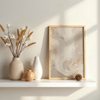 Neutral Abstract Wall Art | Modern Textured Canvas Decor