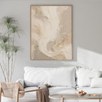 Neutral Abstract Wall Art | Modern Textured Canvas Decor