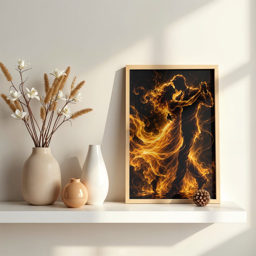 Flamenco Dancer Wall Art | Vibrant Abstract Dance Canvas Print