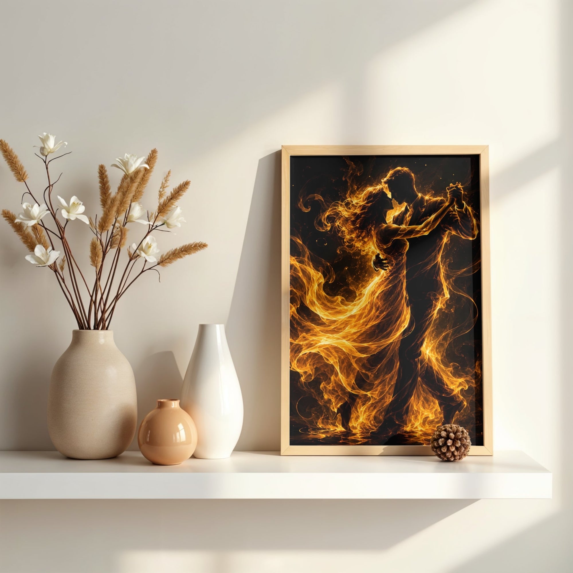 Flamenco Dancer Wall Art | Vibrant Abstract Dance Canvas Print