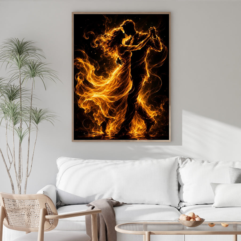 Flamenco Dancer Wall Art | Vibrant Abstract Dance Canvas Print