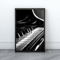Black and White Piano Wall Art | Modern Music Canvas Print