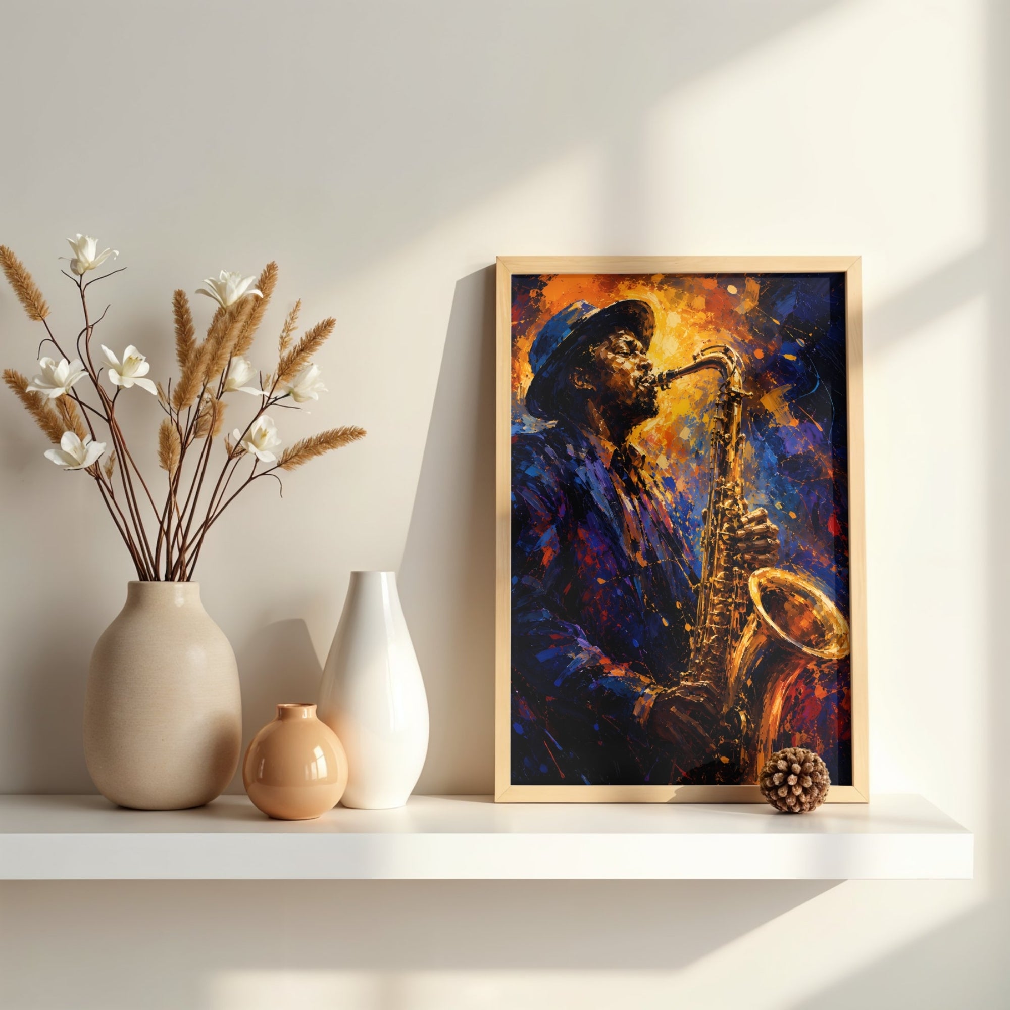 Jazz Music Wall Art | Modern Musician Canvas Print