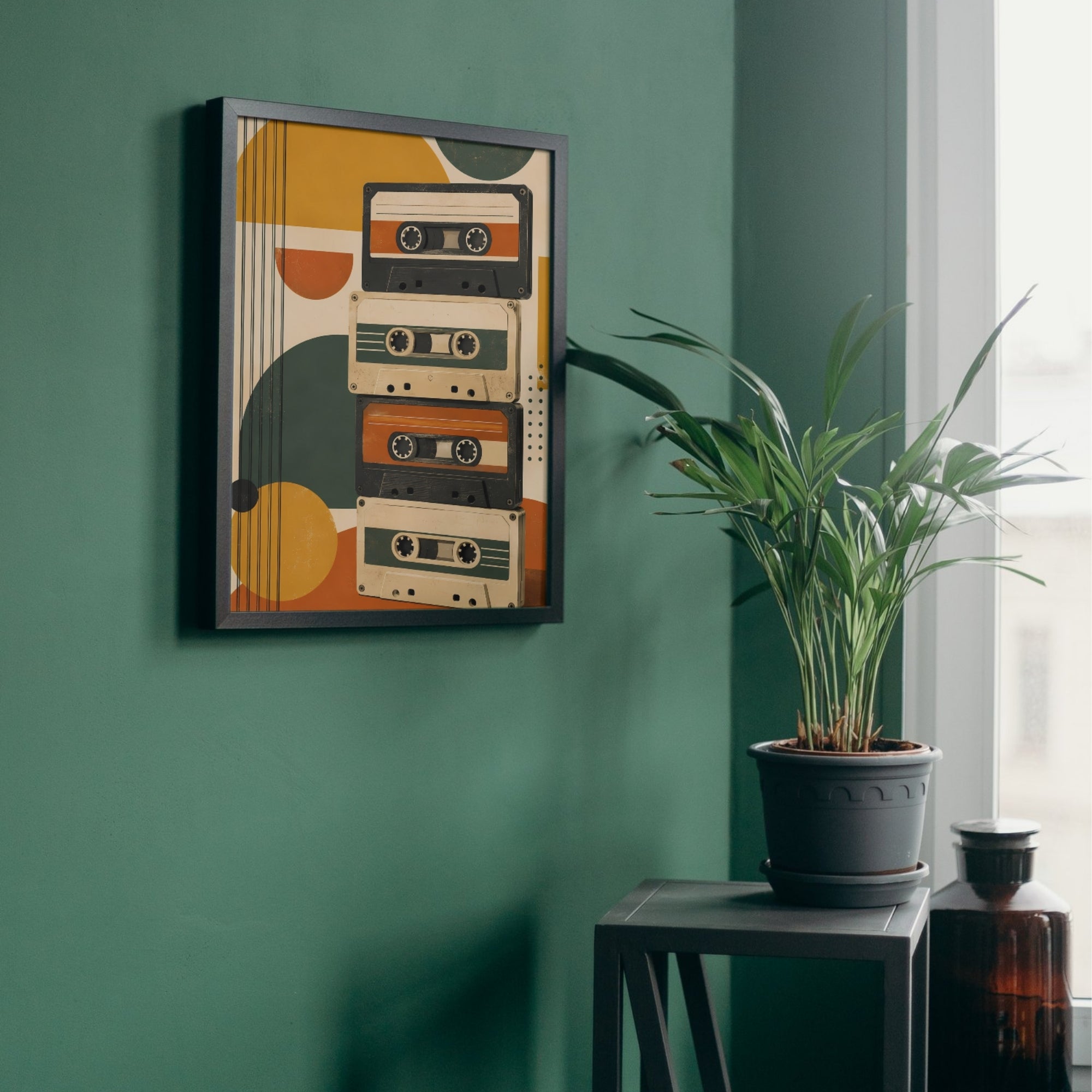 Retro Cassette Wall Art | Vintage Music Decor Print