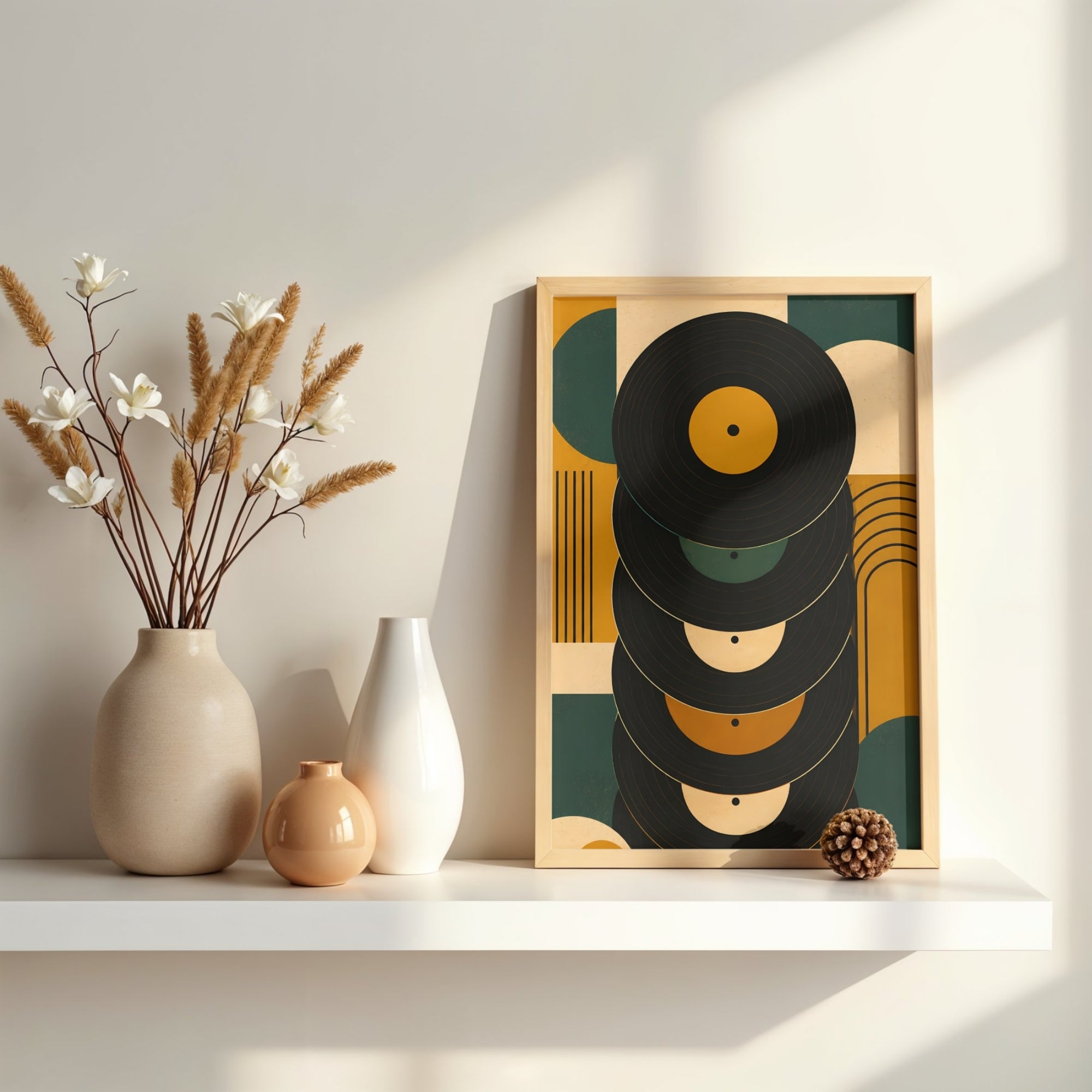 Vinyl Record Wall Art | Retro Music Canvas Print
