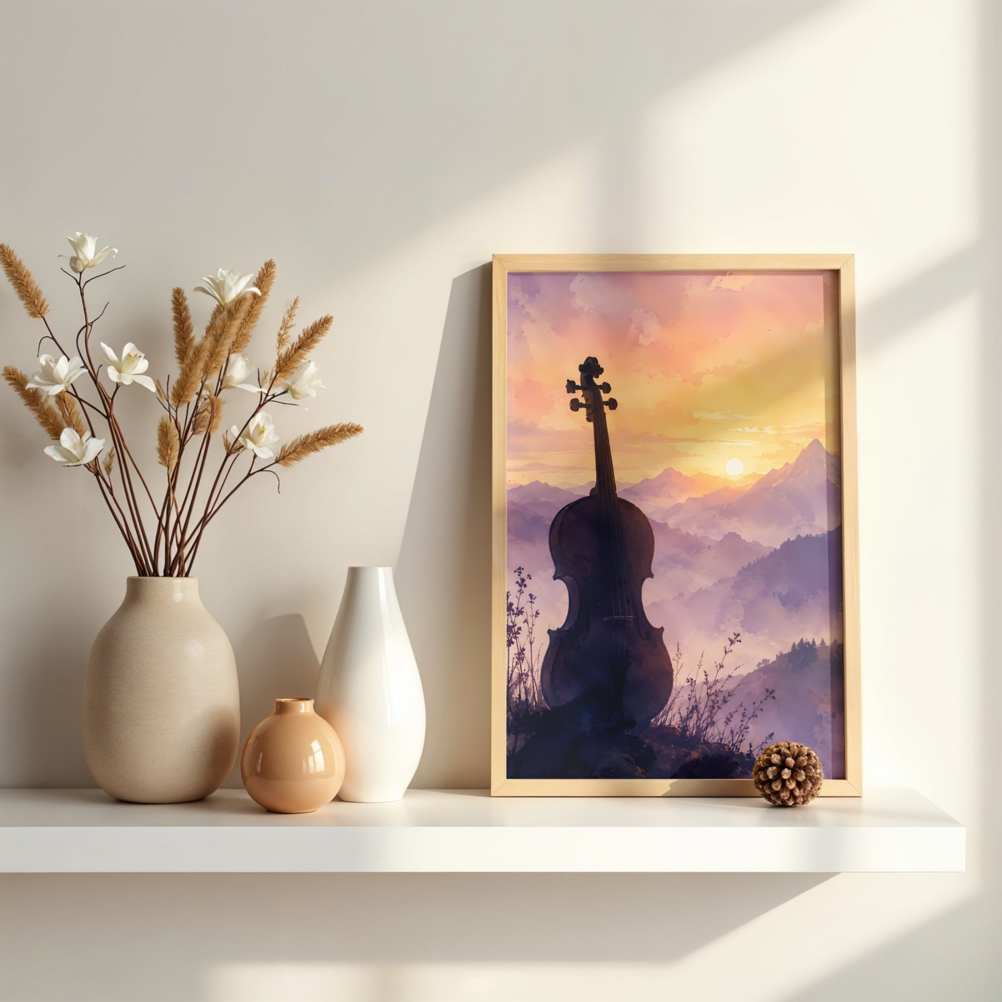 Mountain Sunrise Wall Art | Nature Landscape Canvas Print