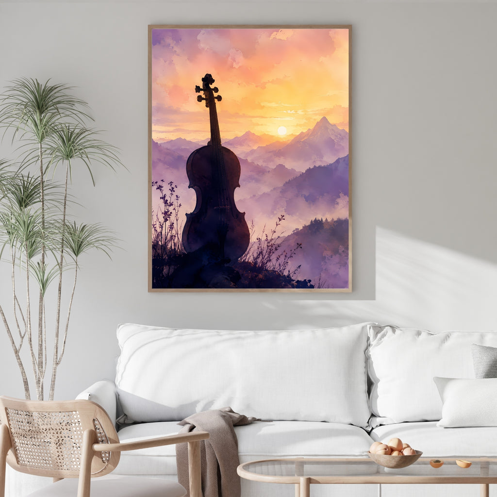Mountain Sunrise Wall Art | Nature Landscape Canvas Print