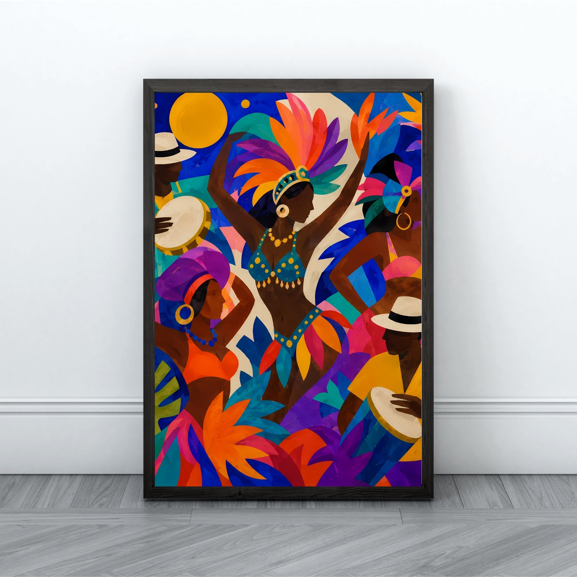 Tropical Dance Wall Art | Colorful Carnival Canvas Print