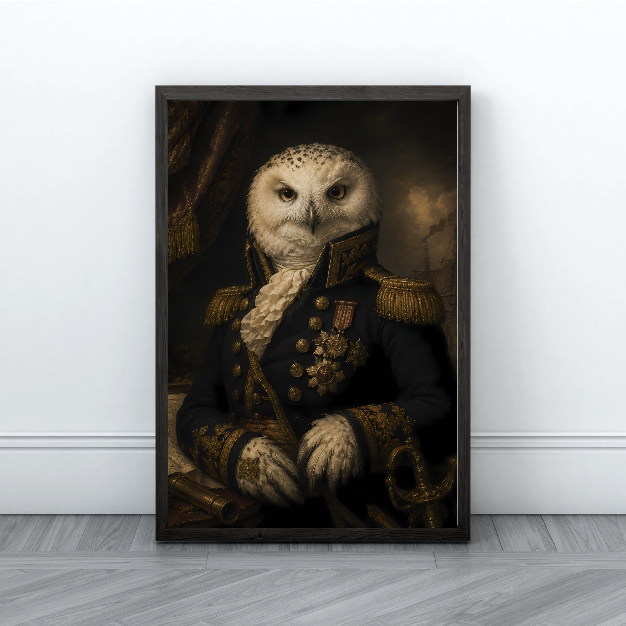 Owl Wall Art | Vintage Animal Portrait Canvas Print