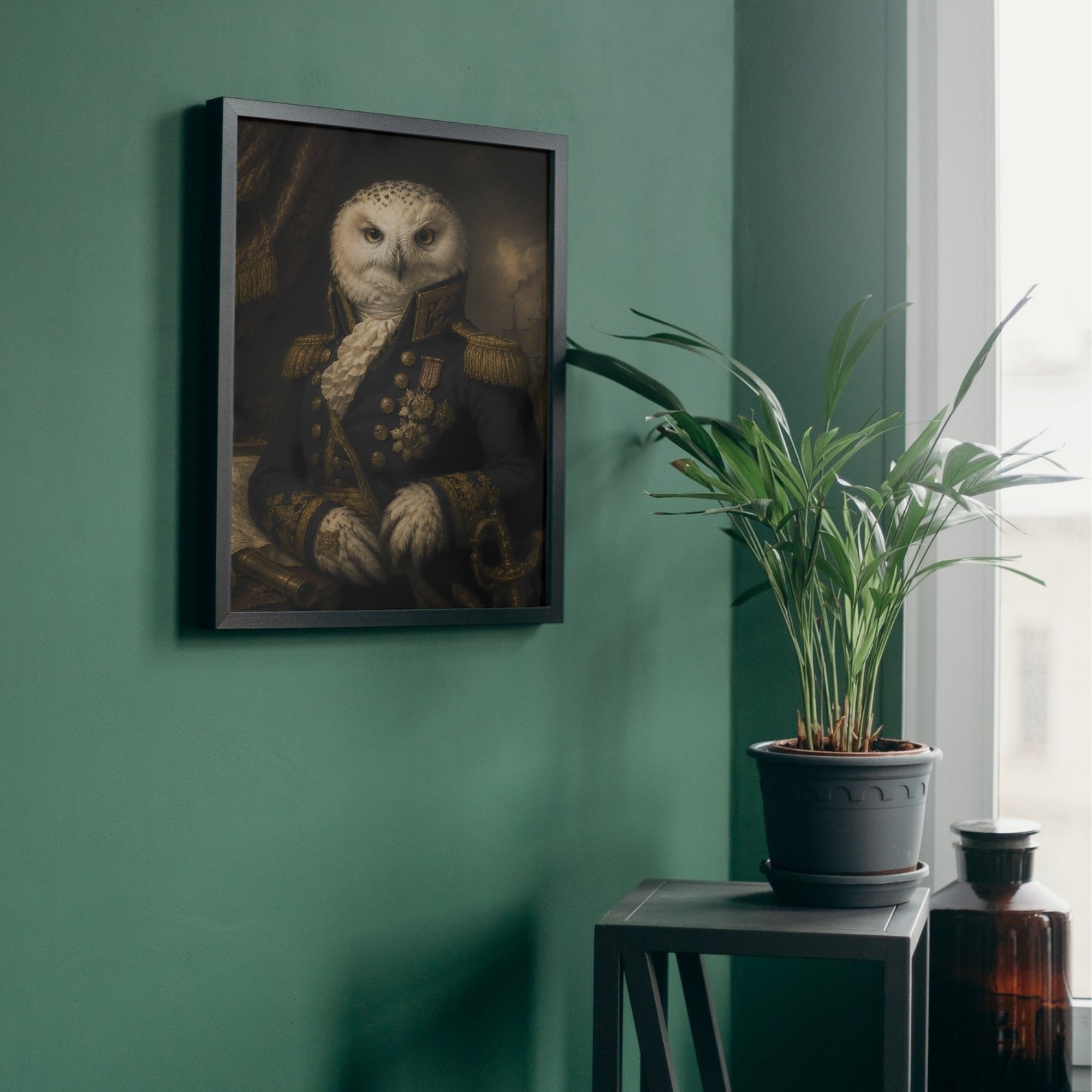 Owl Wall Art | Vintage Animal Portrait Canvas Print