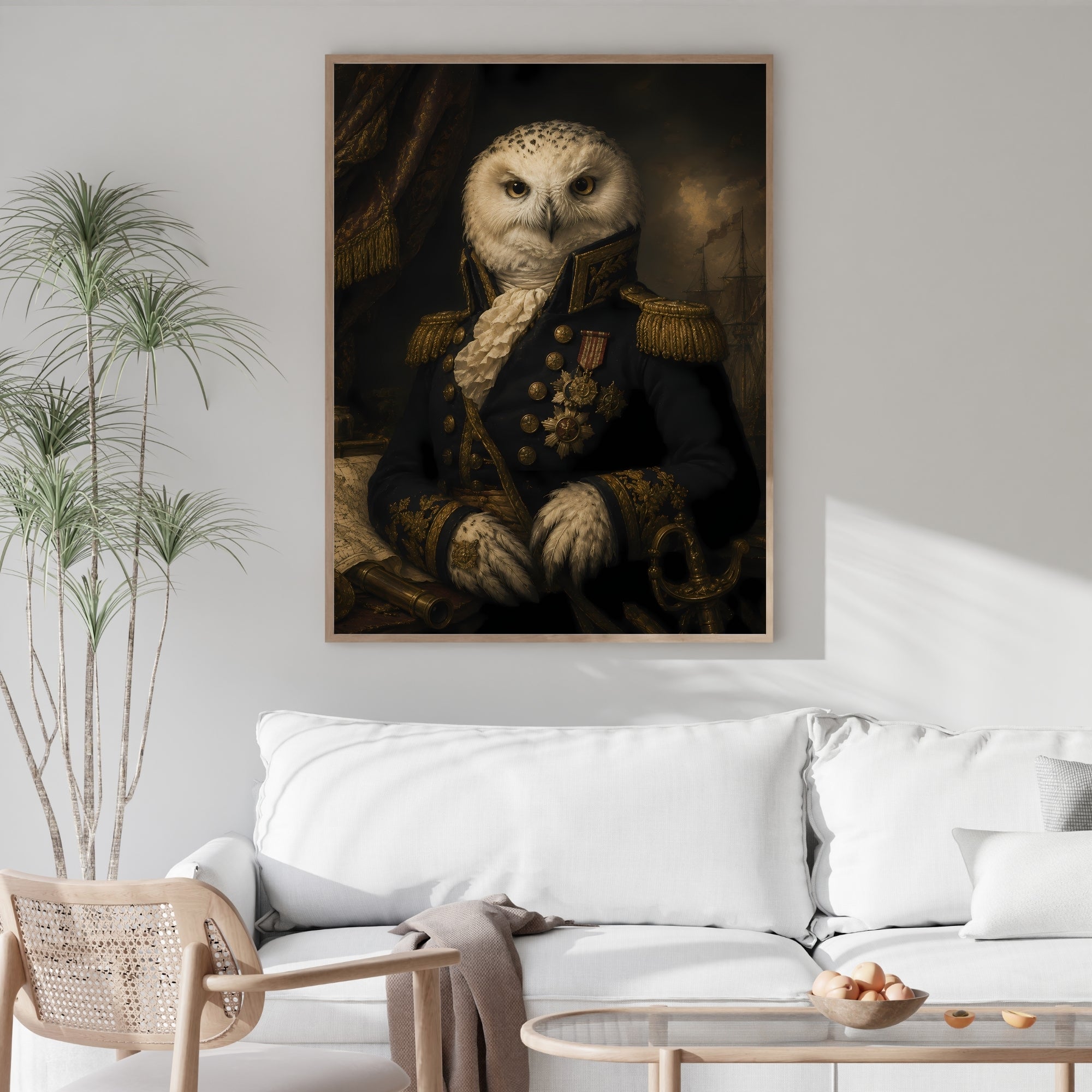 Owl Wall Art | Vintage Animal Portrait Canvas Print