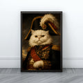 Military Cat Wall Art | Royal Pet Portrait Canvas Print