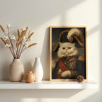 Military Cat Wall Art | Royal Pet Portrait Canvas Print