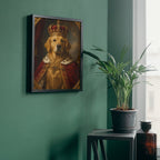 Royal Dog Wall Art | Baroque Pet Portrait Canvas Print