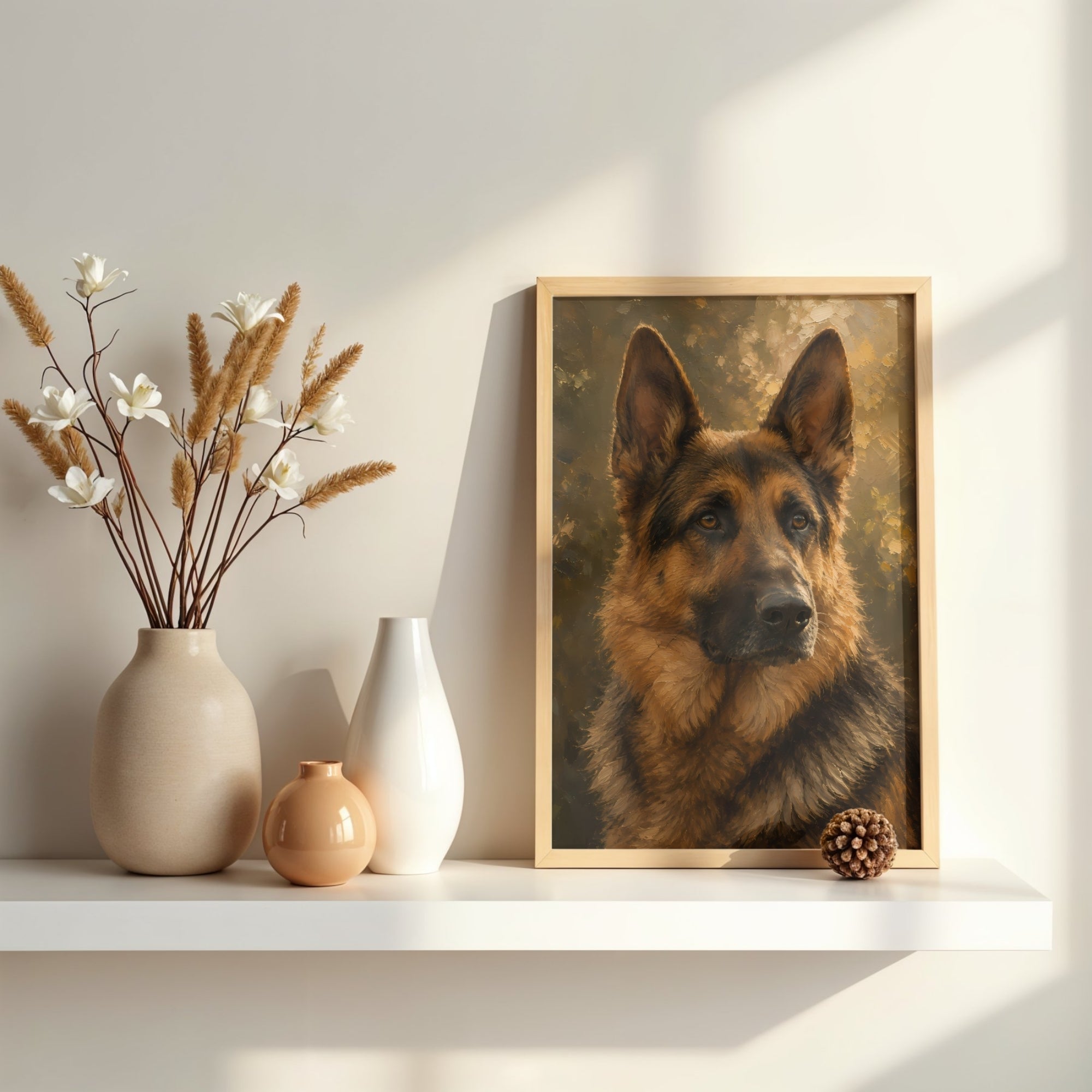 German Shepherd Wall Art | Noble Dog Canvas Print