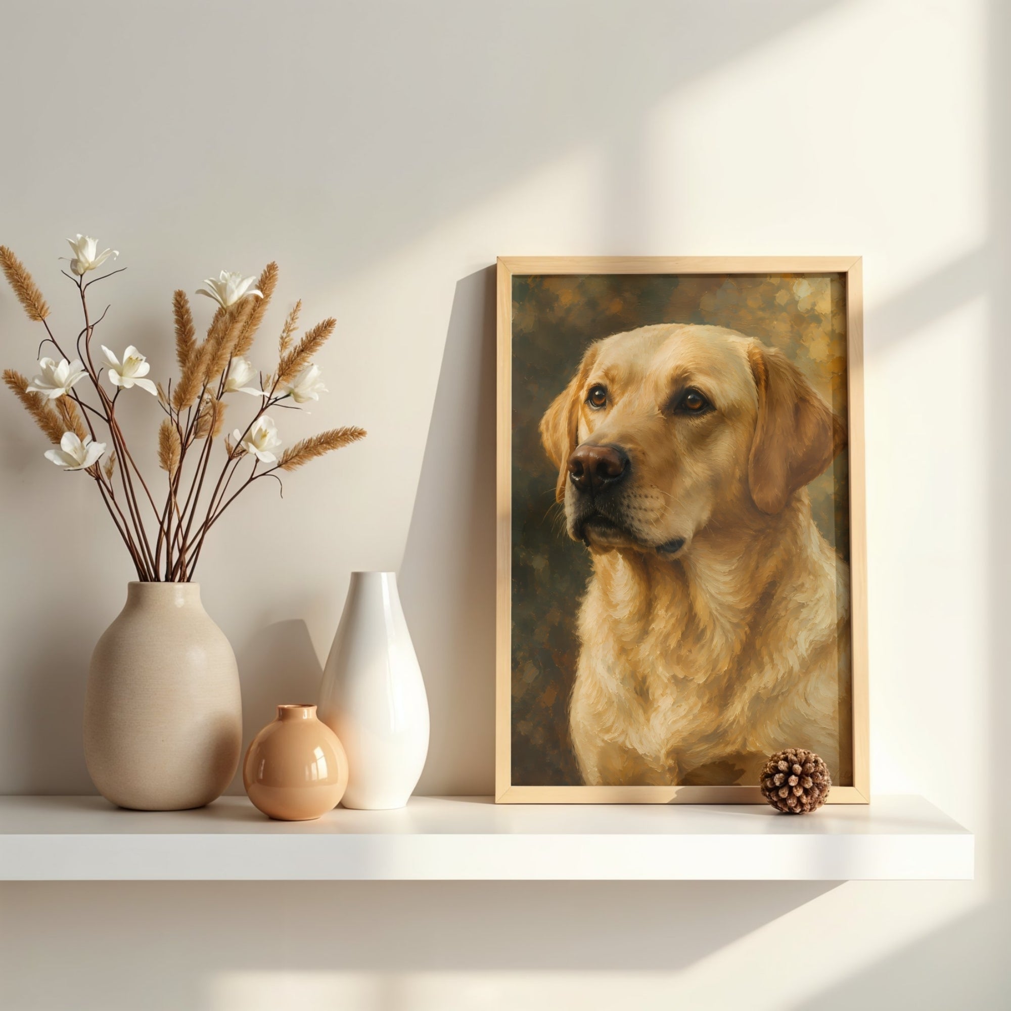 Labrador Retriever Wall Art | Elegant Dog Portrait Canvas Print
