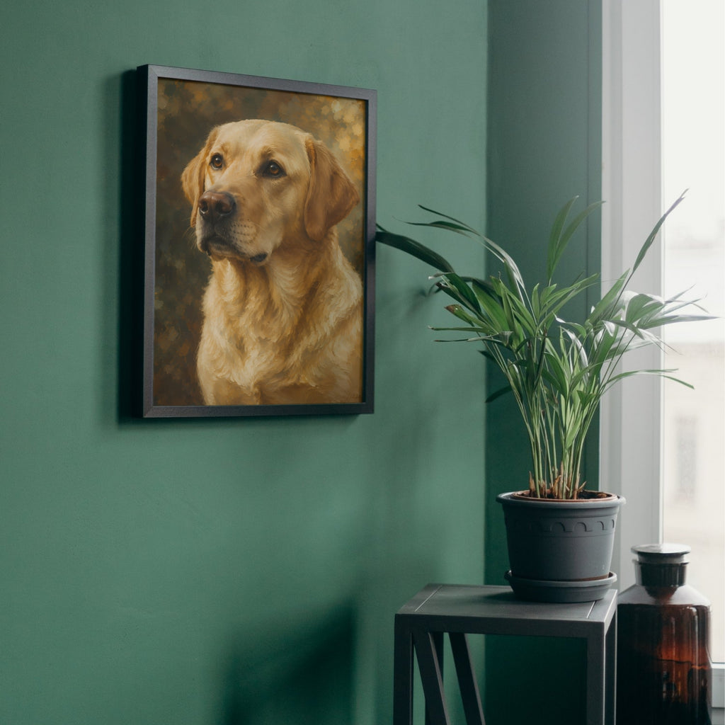 Labrador Retriever Wall Art | Elegant Dog Portrait Canvas Print