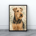 Dog Wall Art | Rustic Garden Canvas Print