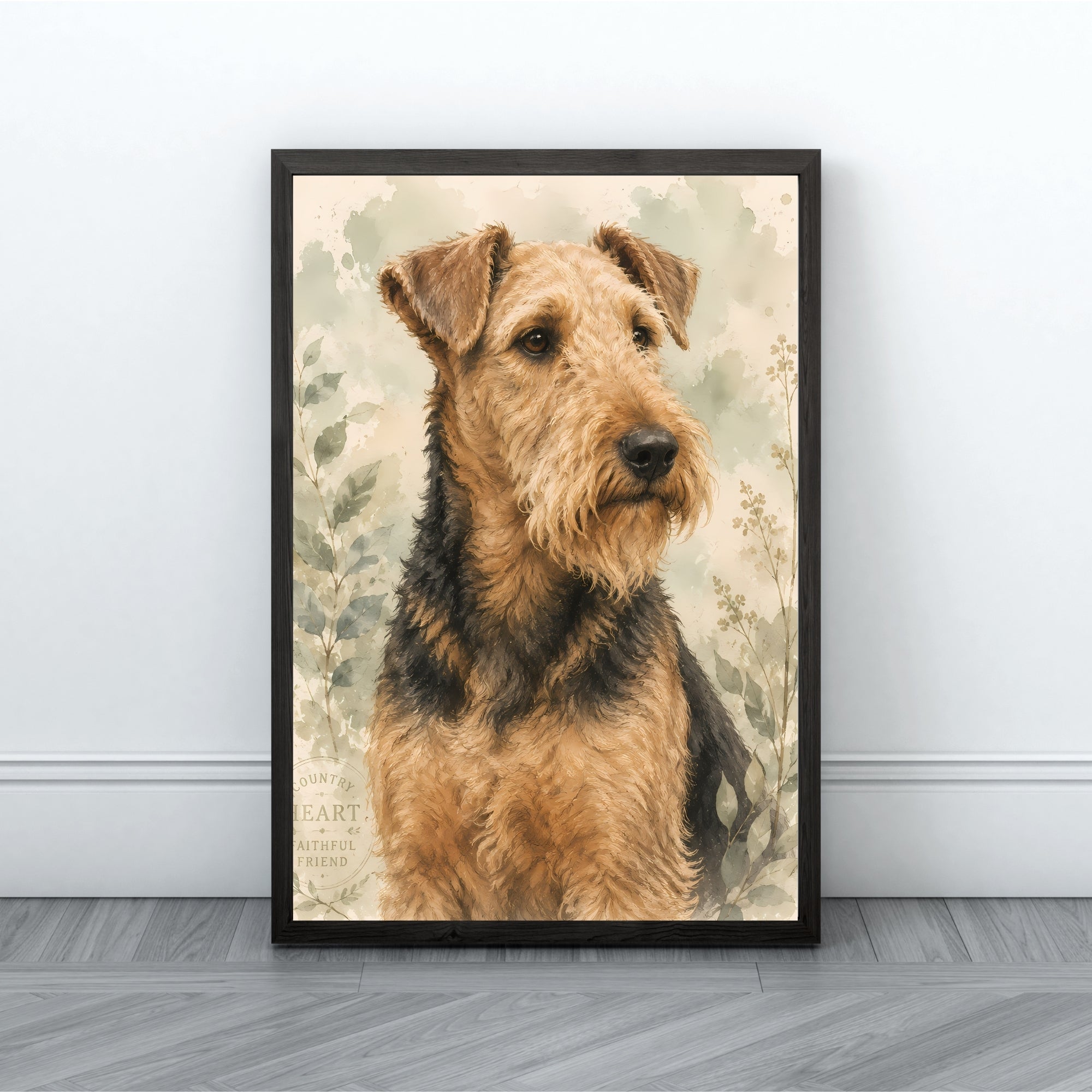 Dog Wall Art | Rustic Garden Canvas Print