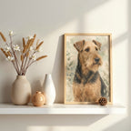 Dog Wall Art | Rustic Garden Canvas Print