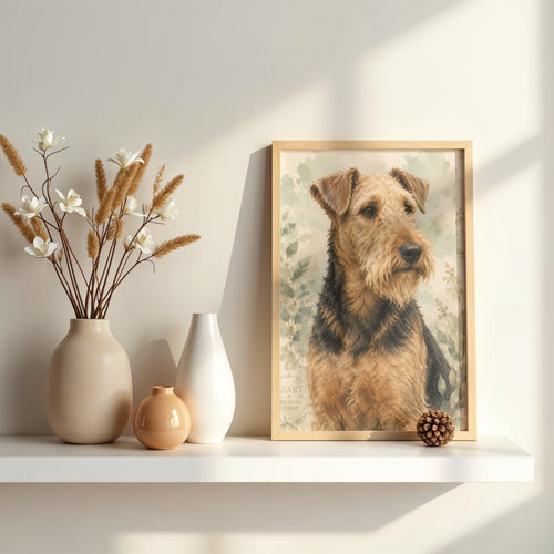 Dog Wall Art | Rustic Garden Canvas Print