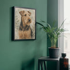 Dog Wall Art | Rustic Garden Canvas Print