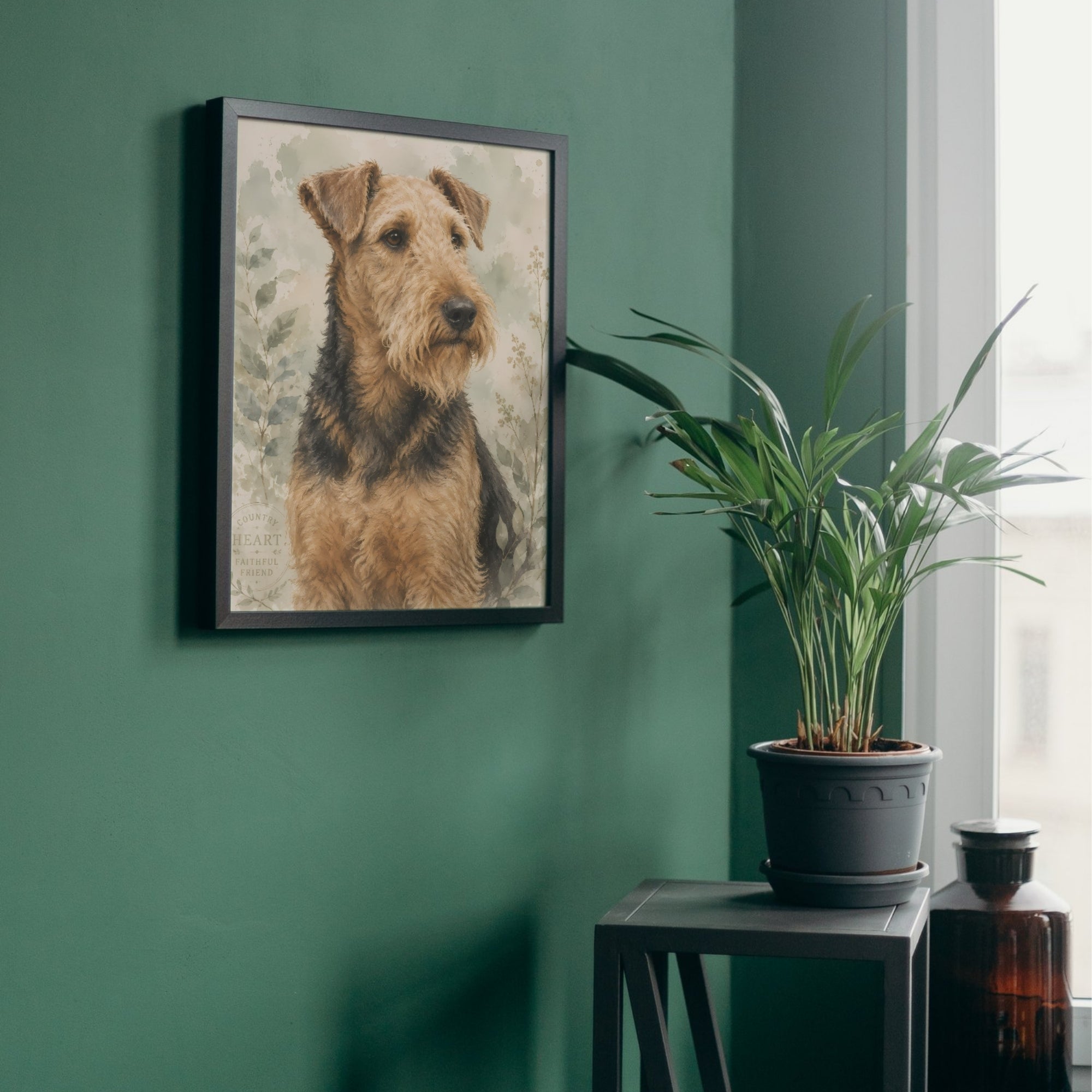 Dog Wall Art | Rustic Garden Canvas Print