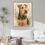 Dog Wall Art | Rustic Garden Canvas Print