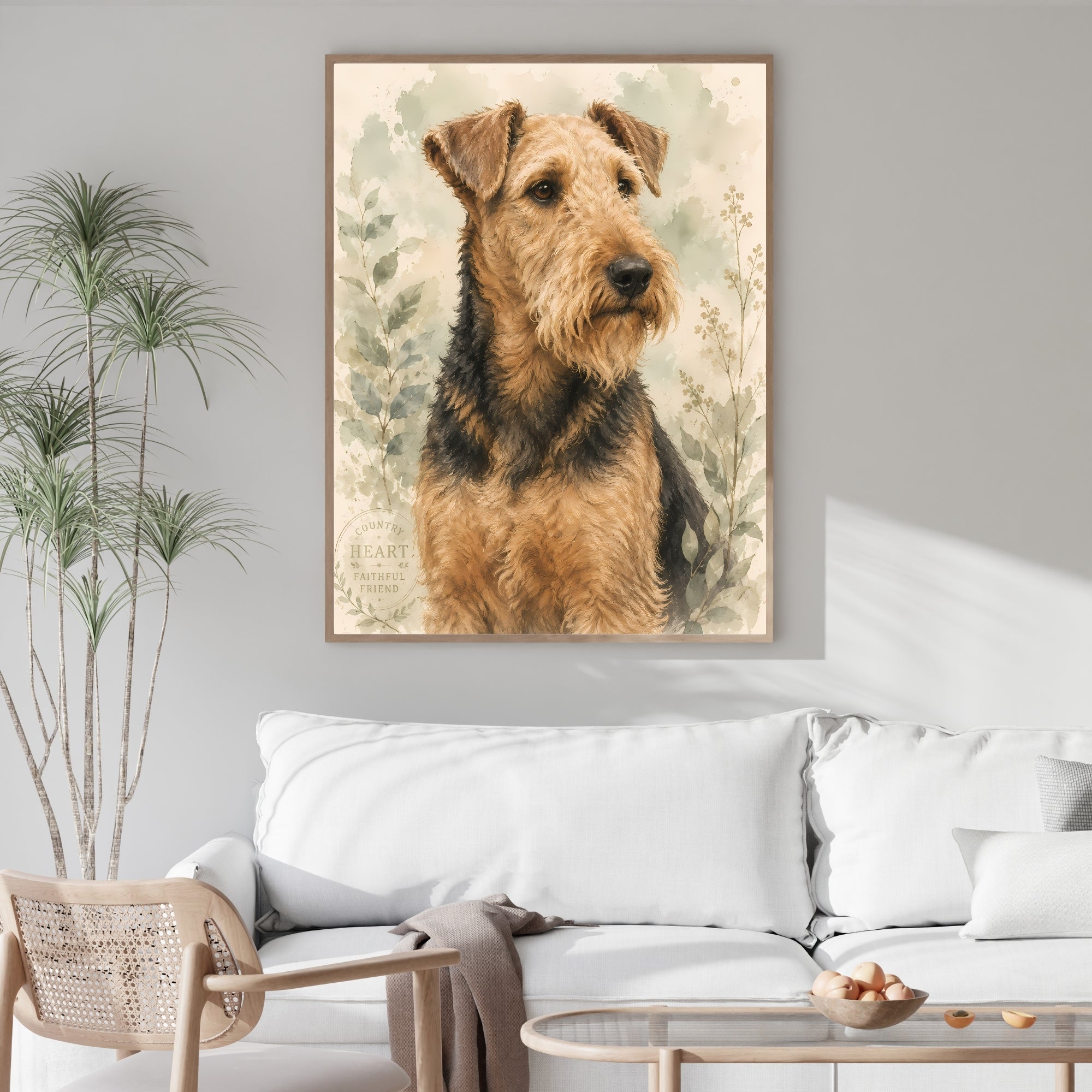 Dog Wall Art | Rustic Garden Canvas Print