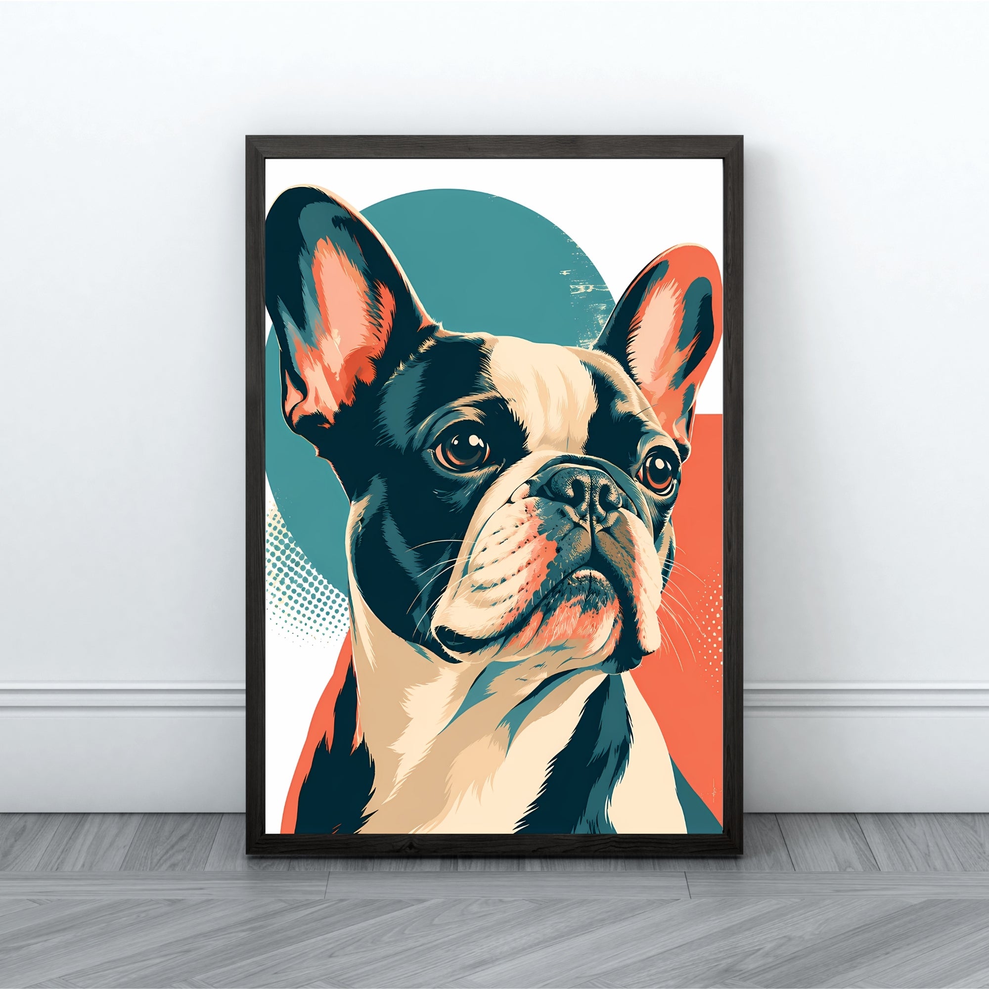 French Bulldog Wall Art | Colorful Pop Art Dog Canvas Print